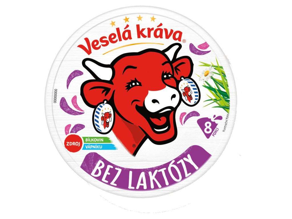 Veselá kráva tavený výrobek bez laktózy se sýrem a vlákninou  120 g