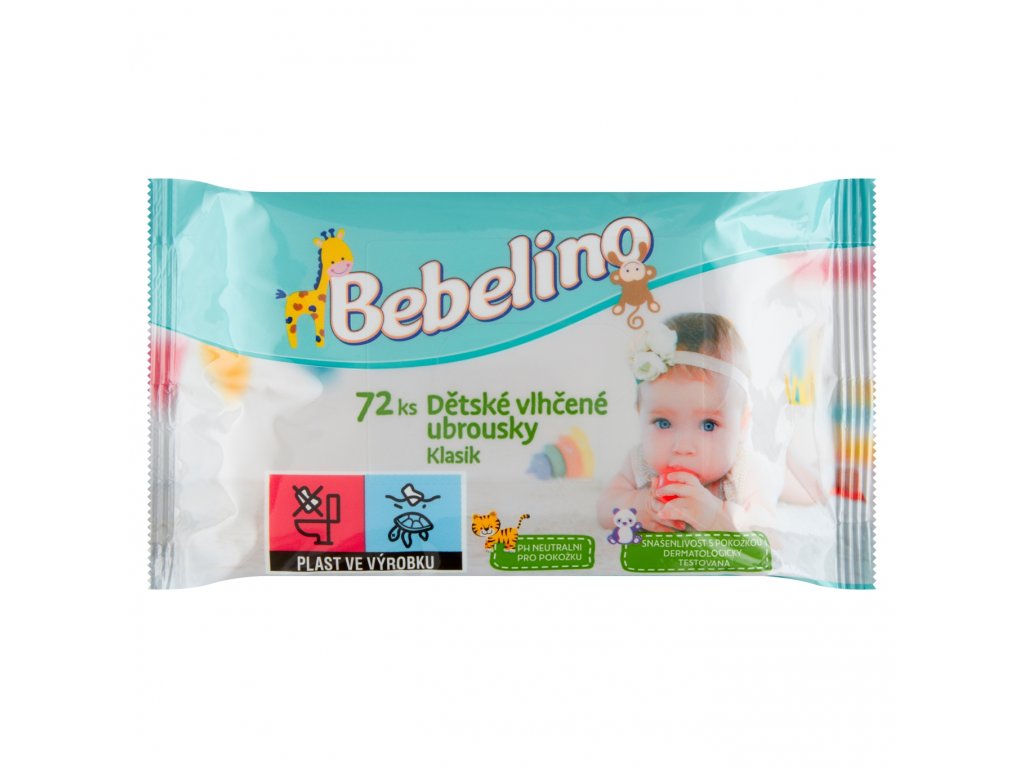 Ubrousky dětské vlhčené Bebelino mix  72 ks