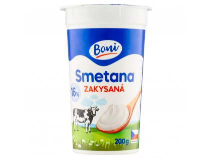 Smetana zakysaná 16% Boni  200 g