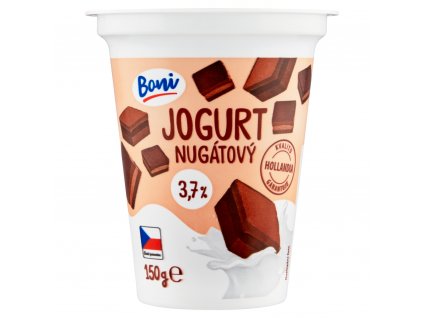 Jogurt ochucený Boni jahoda, borůvka, vanilka, nugát  150 g