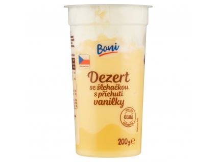 Dezert se šlehačkou Boni s vanilkovou příchutí  200 g