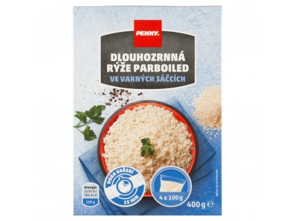 Rýže dlouhozrnná Parboiled Penny 4x100g  400 g