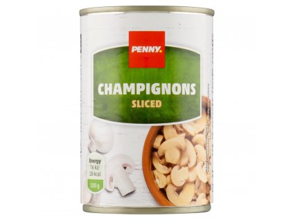 Žampiony krájené Penny 290g pp 170g  170 g