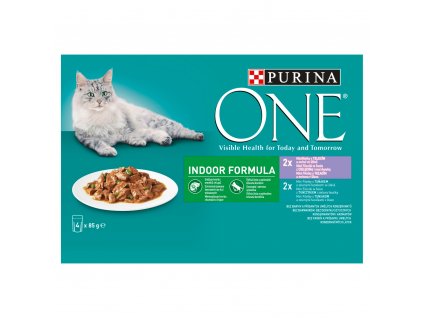 Kapsičky pro kočky Purina One 4x85g, Indoor  340 g