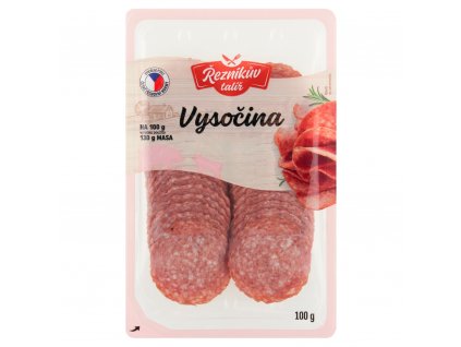 Salám Vysočina krájená Řezníkův talíř  100 g