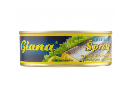 Šproty baltické Giana 240g pp 168g, v rostlinném oleji  168 g