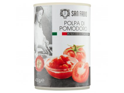 Rajčata loupaná krájená San Fabio 400g pp 240g  240 g