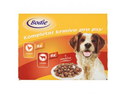 Kapsičky pro psy Bodie 12x100g, hovězí, drůbeží  1200 g