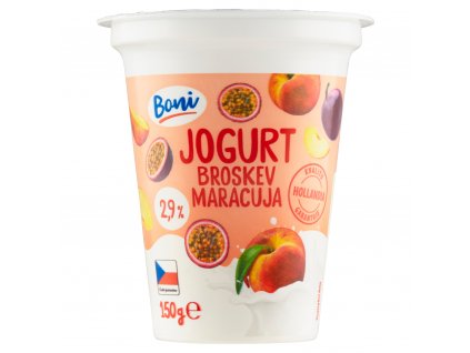 Jogurt ochucený Boni malina,lesní směs,broskev/marakuja,ořech/med  150 g