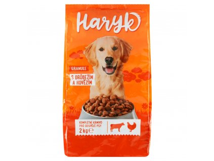 Kompletní krmivo pro psy Haryk hovězí, drůbeží  2 kg