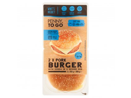 Vepřový burger Penny To Go 2x150g  300 g
