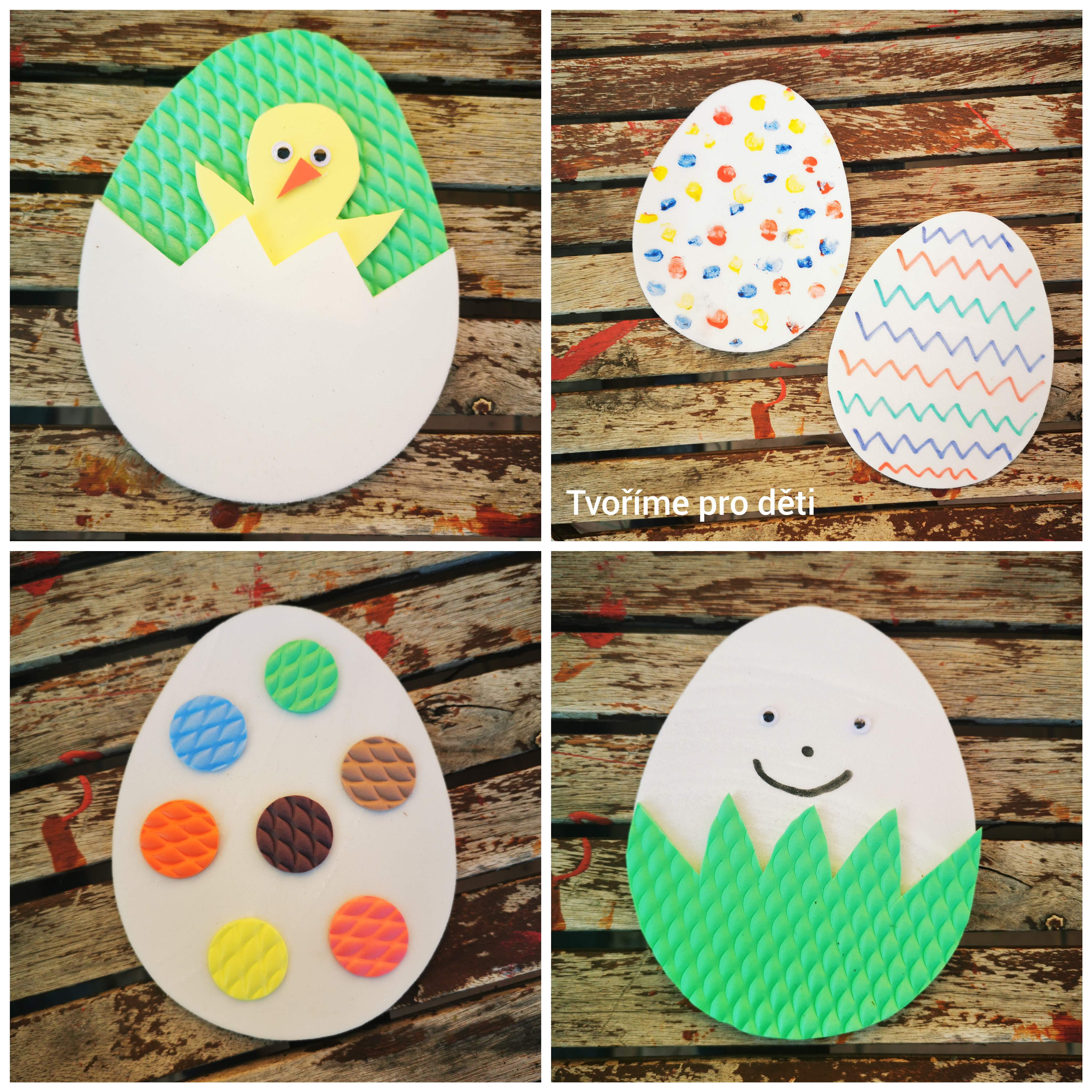 Tvoříme pro děti - VELIKONOČNÍ VAJÍČKA Z PĚNOVÉHO PAPÍRU