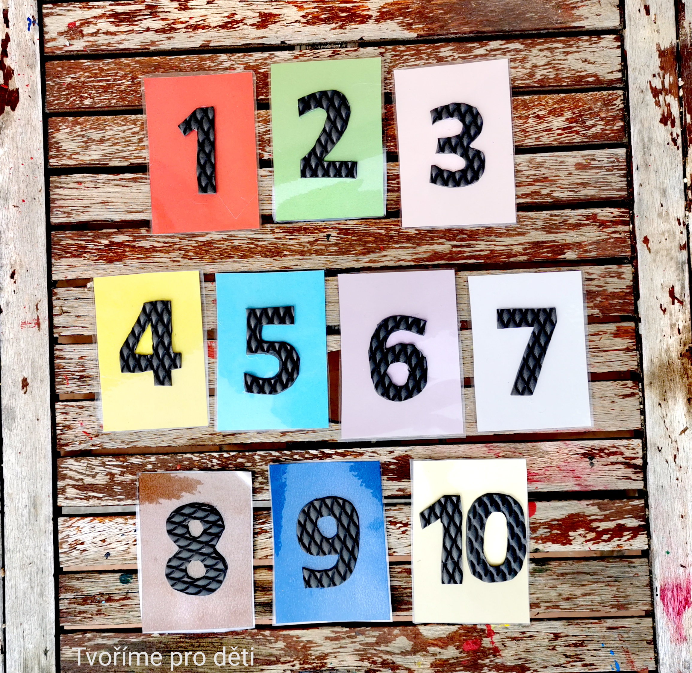 Tvoříme pro děti - Hmatové číslice