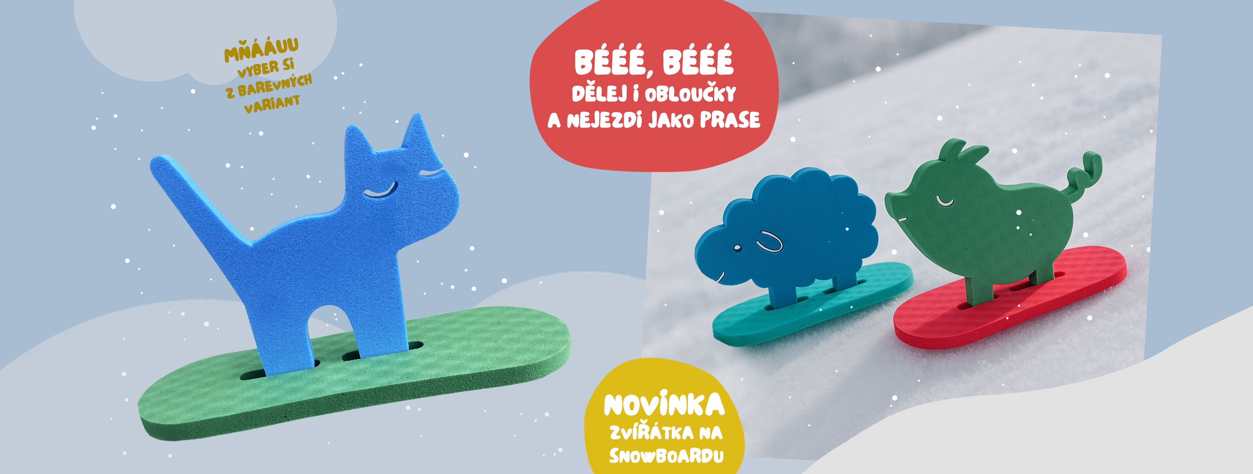 Zvířátka na snowboardu