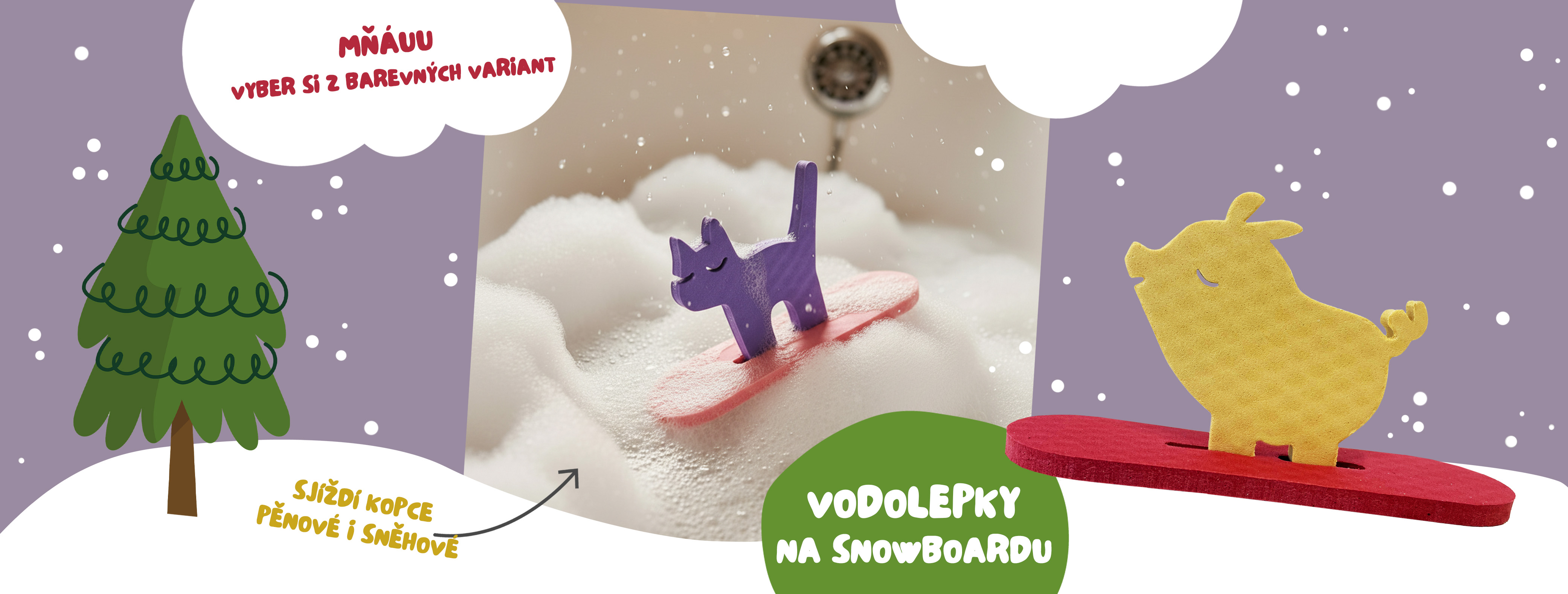 Zvířátka na snowboardu