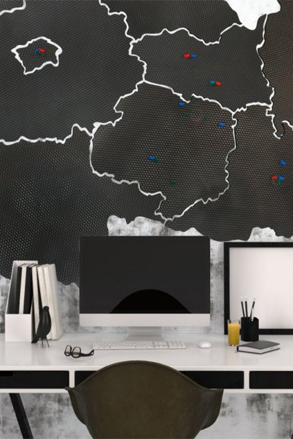 Mapa ČR nástěnka rozmer