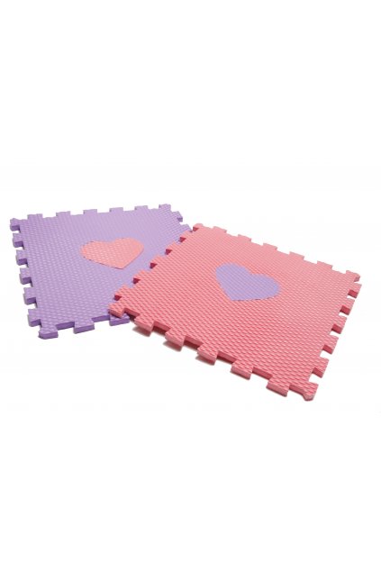 minideckfloor fialovo růžové srdce