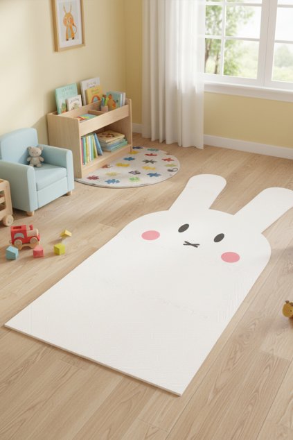 Designová puzzle podlaha Zajíc