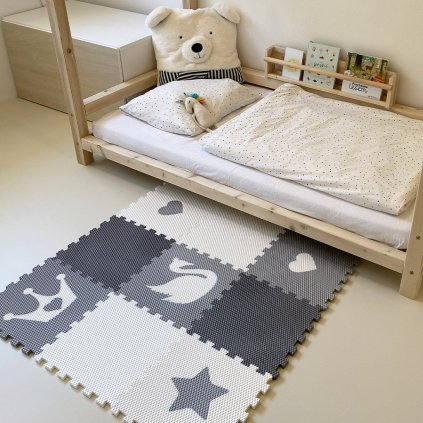 Minideckfloor 9 dielov - hviezda, srdce, labuť a korunka 220157
