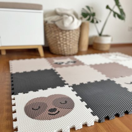 Minideckfloor 12 dielov - mýval, jednorožec, medveď a leňochod 230160