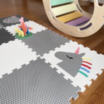 Minideckfloor 12 dielov - myš, medveď, dúha a jednorožec 230161