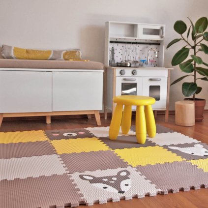 Minideckfloor 16 dielov - srnčiatko, medveď a labka 220198