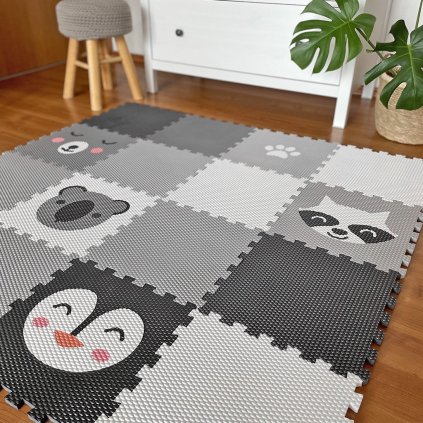 Minideckfloor 16 dielov - mýval, tučniak, medveď, koala a labka 230090
