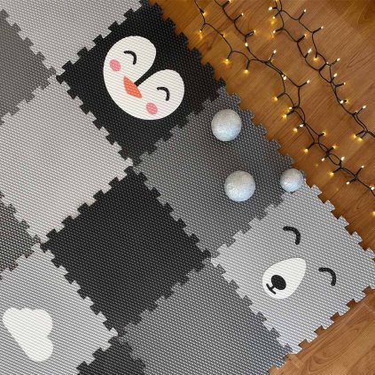 Minideckfloor 16 dielov - tučniak, líška, tuleň, dúha, oblak 230182