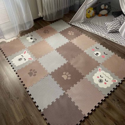 Minideckfloor 20 dielov - baran, lama, tuleň, medveď a labka 0269