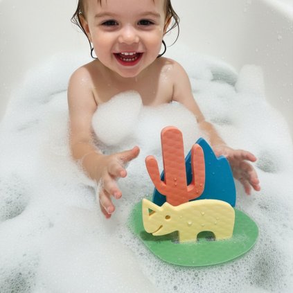 Penový ostrovček s nosorožcom