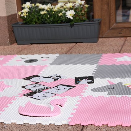 Minideckfloor podlaha 16 dílů jednorožec, méďa, labuť a hvězda 0268 (14)