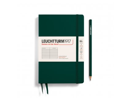 370289 LT1917 NB Paperback HC Forest Green Liniert 20x20cm 150dpi
