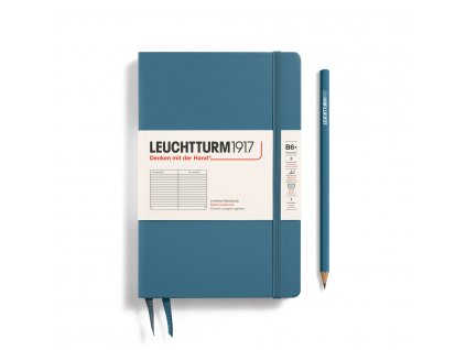 368513 LT1917 NB Paperback HC Stone Blue Liniert 20x20cm 150dpi