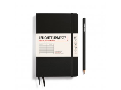 368516 LT1917 NB Paperback HC Schwarz Liniert 20x20cm 150dpi