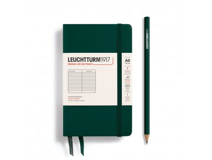 370299 LT1917 NB Pocket HC Forest Green Liniert 20x20cm 150dpi