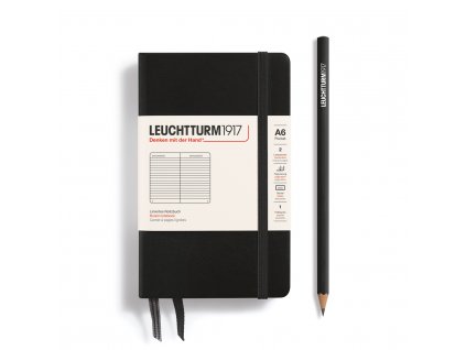 334821 LT1917 NB Pocket HC Schwarz Liniert 20x20cm 150dpi