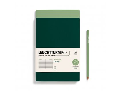 010 Jottbook Double Medium A5 Forrest salbei liniert