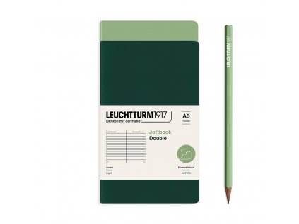 368197 LT1917 JB Double Pocket Salbei Forest Green Liniert 40x40cm 72dpi