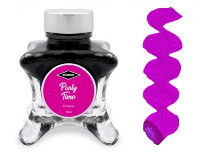 Inkoust v lahvičce Diamine Inkvent Red Edition Shimmer Party Time 50 ml