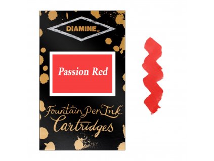 Inkoustove bombicky Diamine Passion Red (balení 6ks)