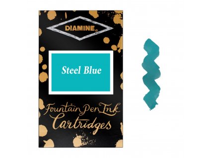 Inkoustove bombicky Diamine Steel Blue (balení 6ks)
