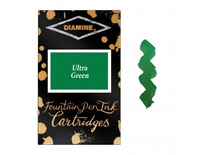 Inkoustove bombicky Diamine Ultra Green (balení 6ks)