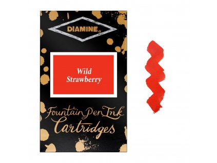 Inkoustove bombicky Diamine Wild Strawberry (balení 6ks)