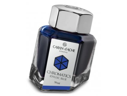 Inkoust v lahvičce Caran d'Ache Chromatics Idyllic Blue 50 ml
