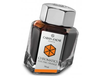 Inkoust v lahvičce Caran d'Ache Chromatics Electric Orange 50 ml