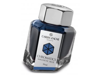 Inkoust v lahvičce Caran d'Ache Chromatics Magnetic Blue 50 ml