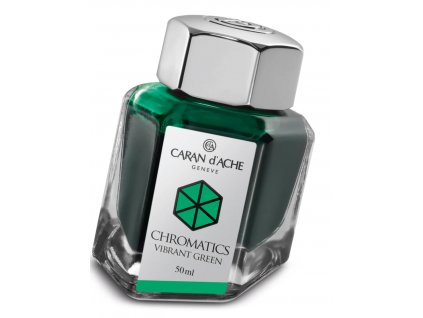Inkoust v lahvičce Caran d'Ache Chromatics Vibrant Green 50 ml