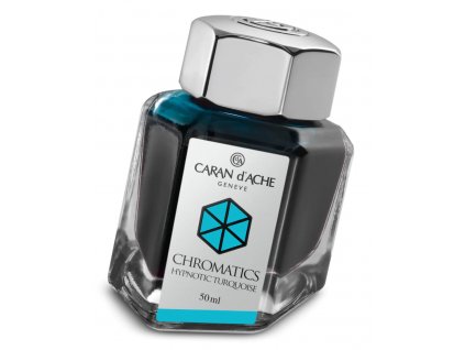 Inkoust v lahvičce Caran d'Ache Chromatics Hypnotic Turquoise 50 ml
