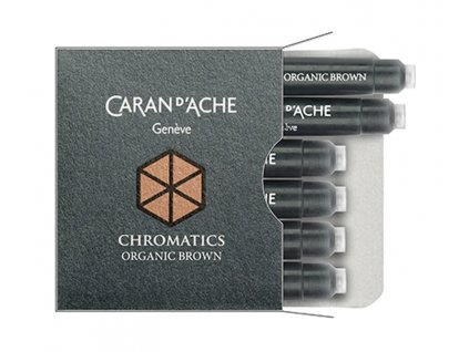Inkoustové bombičky Caran d'Ache Chromatics Organic Brown 6 ks