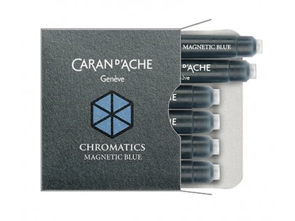 Inkoustové bombičky Caran d'Ache Chromatics Magnetic Blue 6 ks